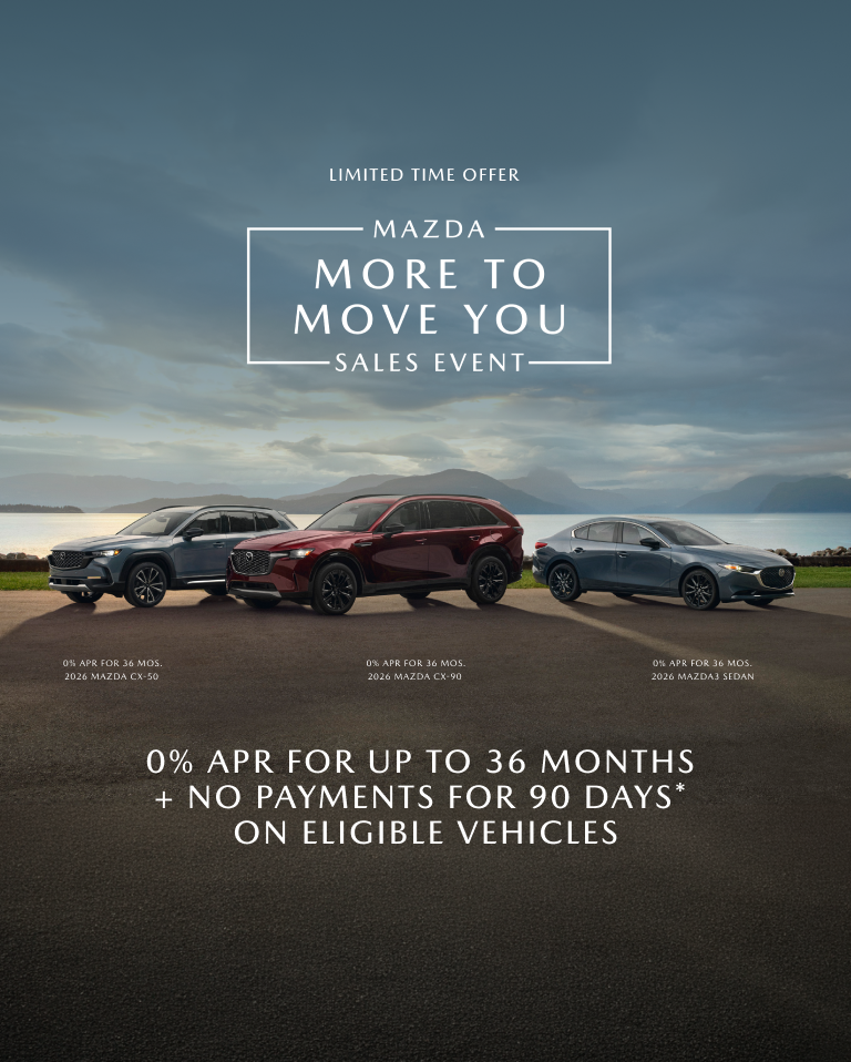 0% APR FOR UP TO 36 MONTHS + NO PAYMENTS FOR 90 DAYS* ON ELIGIBLE VEHICLES