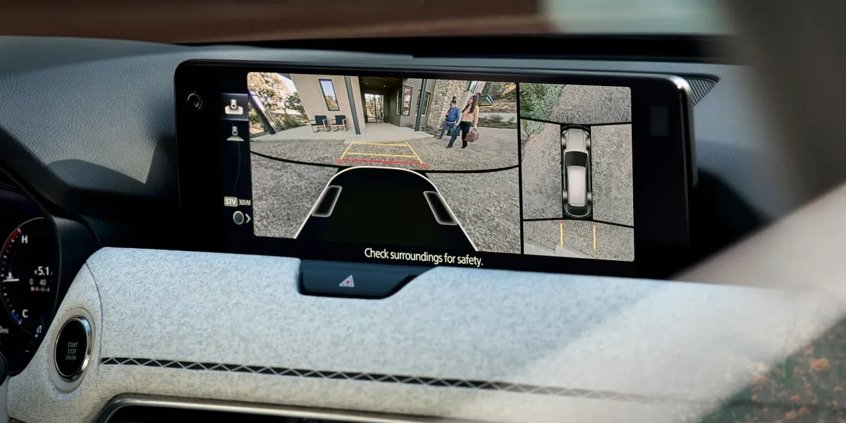 2027 Mazda CX-90 360° View Monitor on the center display | Rochester Mazda in Rochester MN